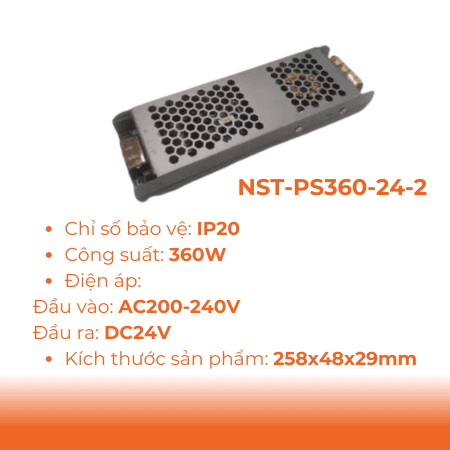 Phụ kiện bộ nguồn LED dây DC24V Nanoco