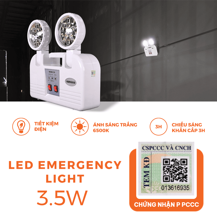 Đèn LED thoát hiểm, khẩn cấp Nanoco