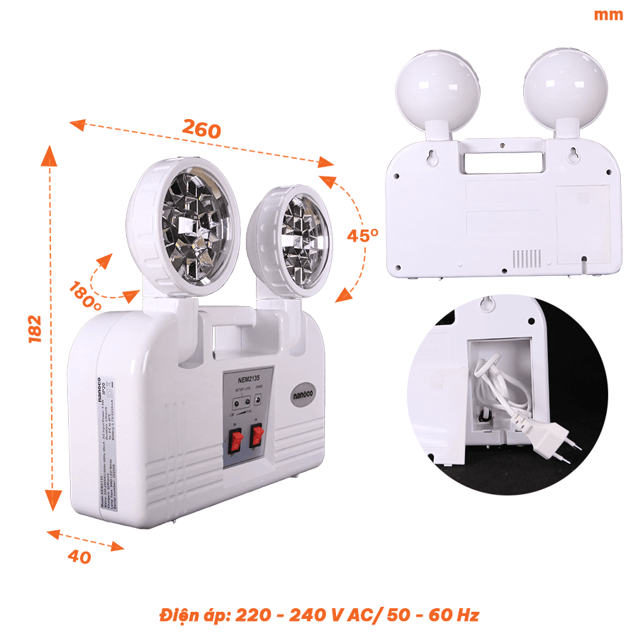 Đèn LED thoát hiểm, khẩn cấp Nanoco