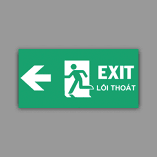 Hình chỉ hướng cho đèn Exit (trái)