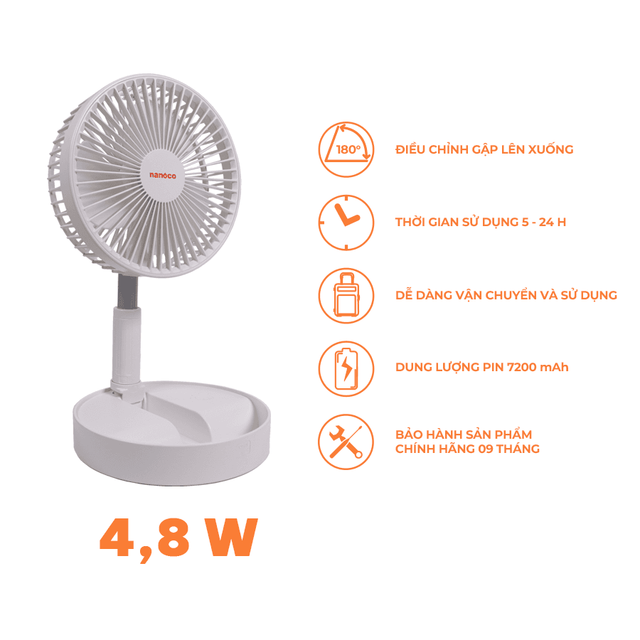 Quạt sạc gấp gọn NFF1617