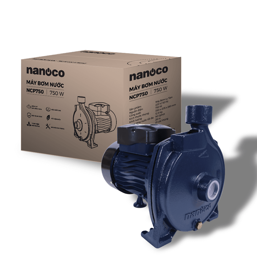 Máy bơm nước Nanoco dòng bơm ly tâm NCP750