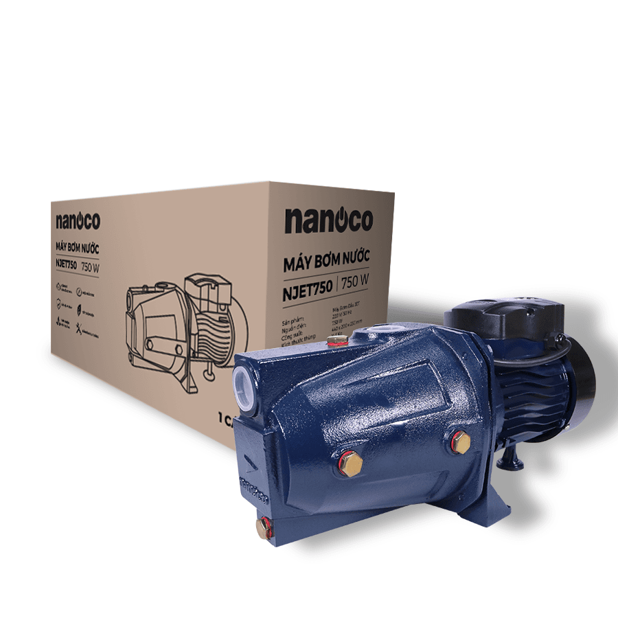 Máy bơm nước Nanoco dòng bơm đầu Jet NJET750