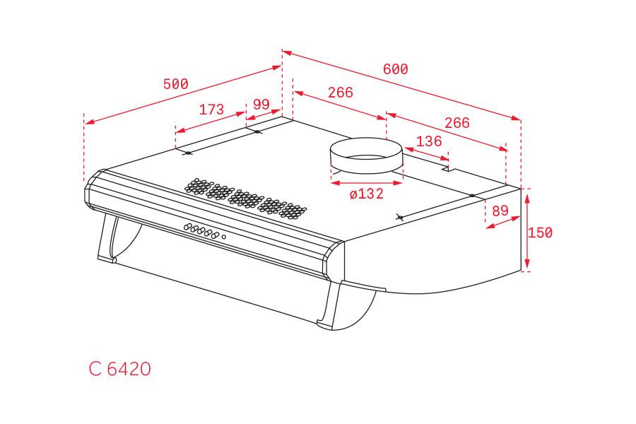 Máy hút mùi TEKA C 6420