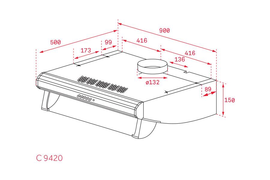 Máy hút mùi TEKA C 9420