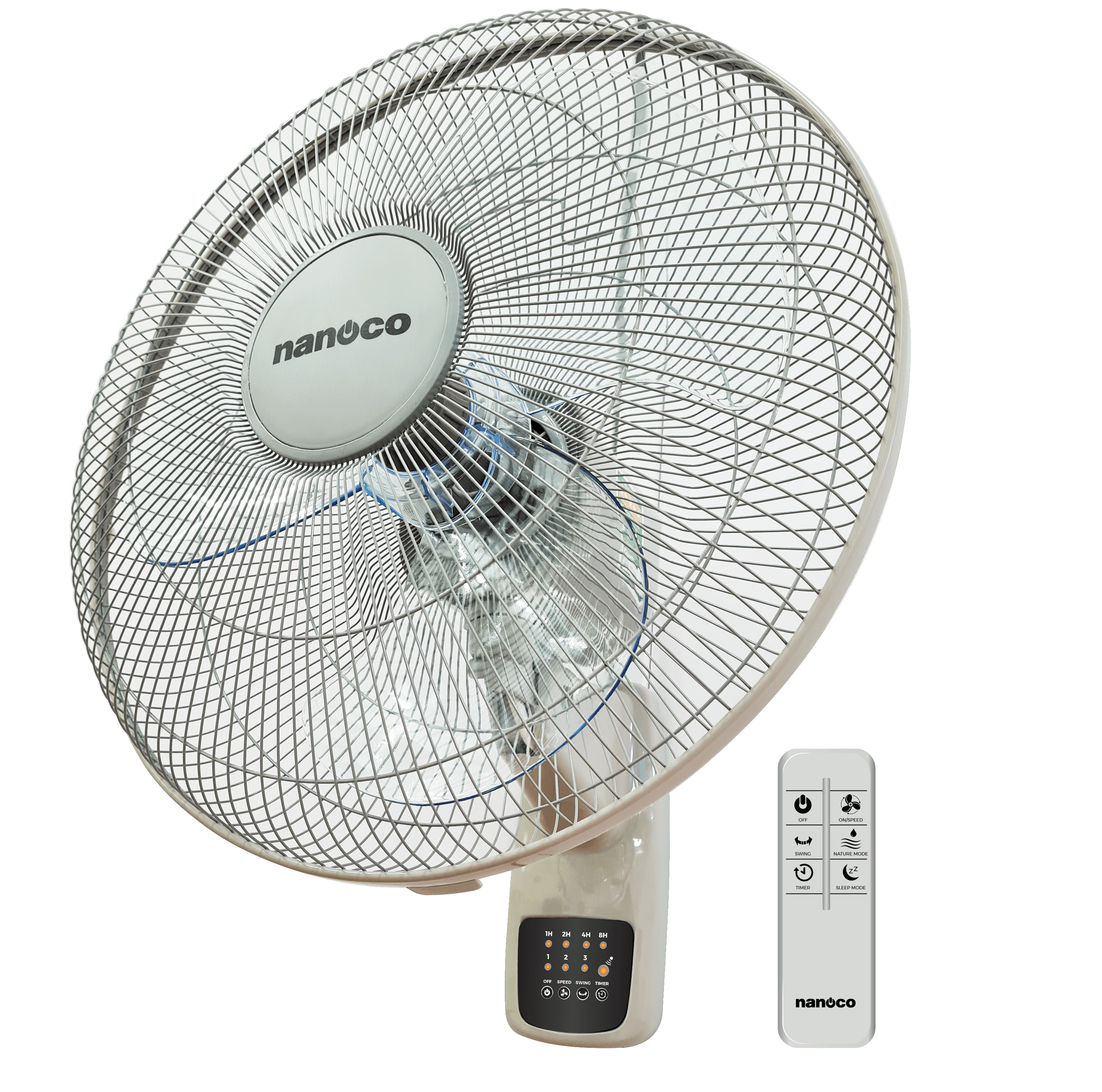 Quạt treo remote nanoco, NWF1610RC, bạc đạn