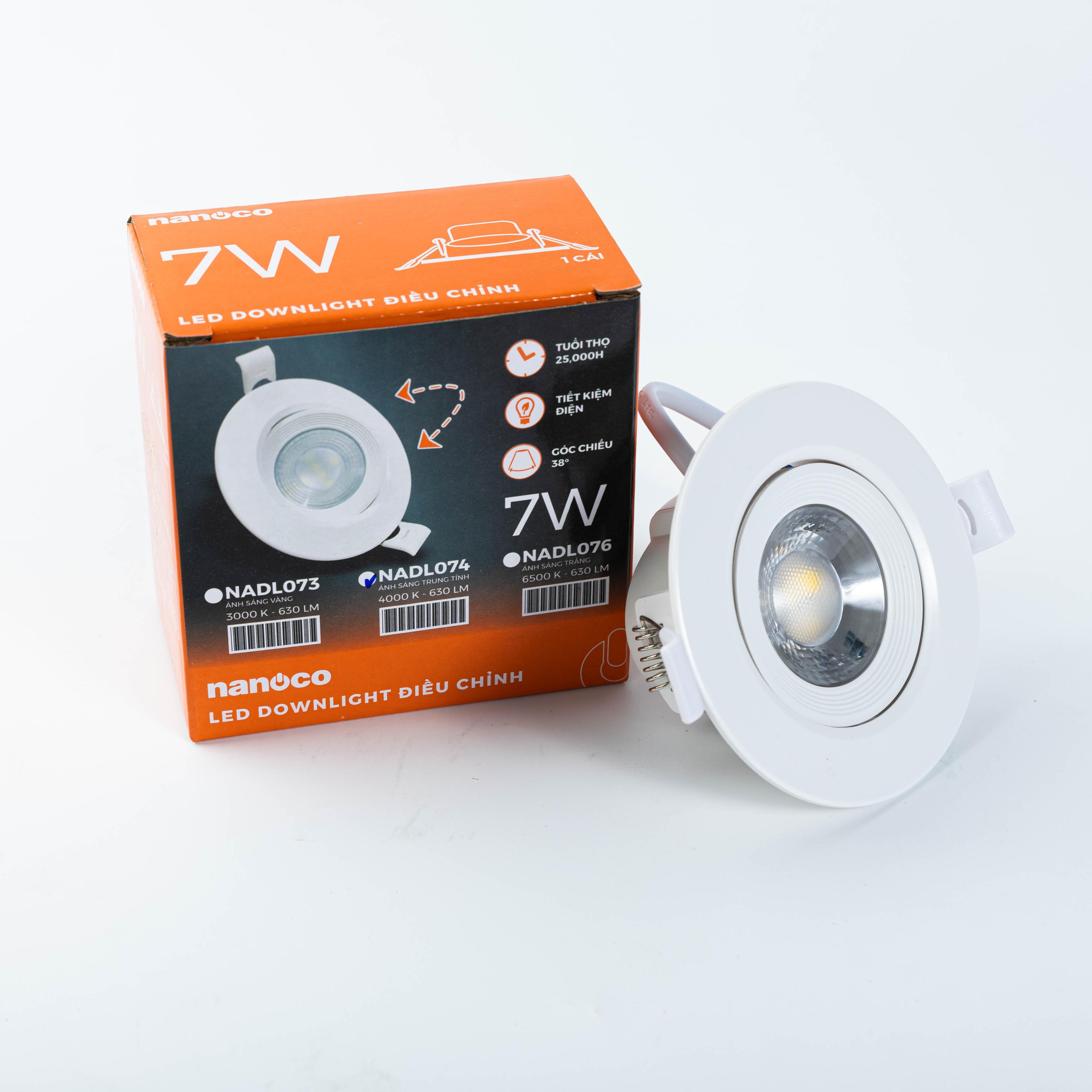 Đèn LED DL điều chỉnh Ø75 7W 4000K
