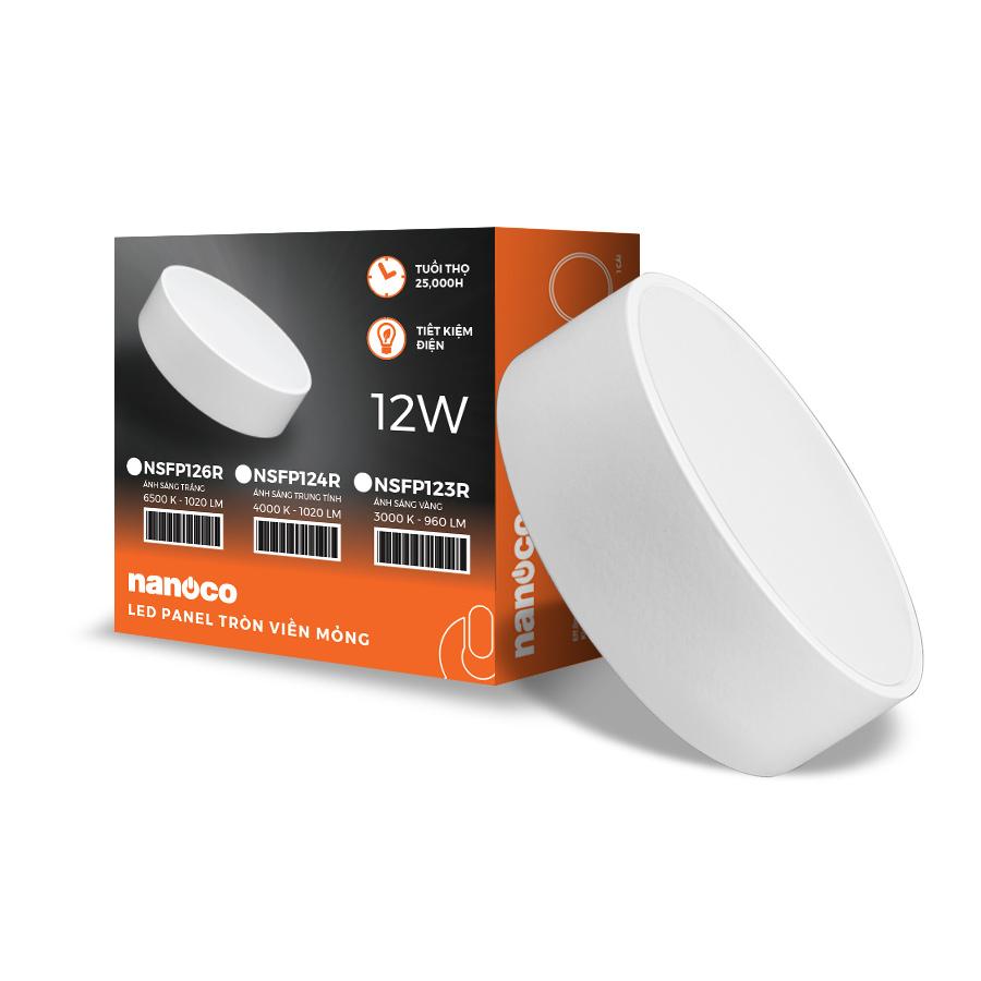 Đèn LED Panel ốp trần nổi tròn Nanoco