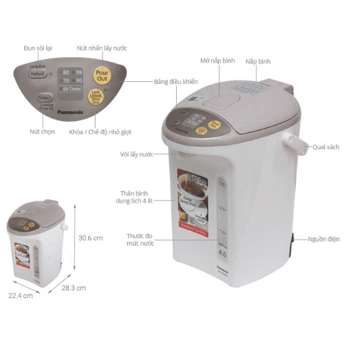 Bình thủy điện tử Panasonic NC-EG4000CSY