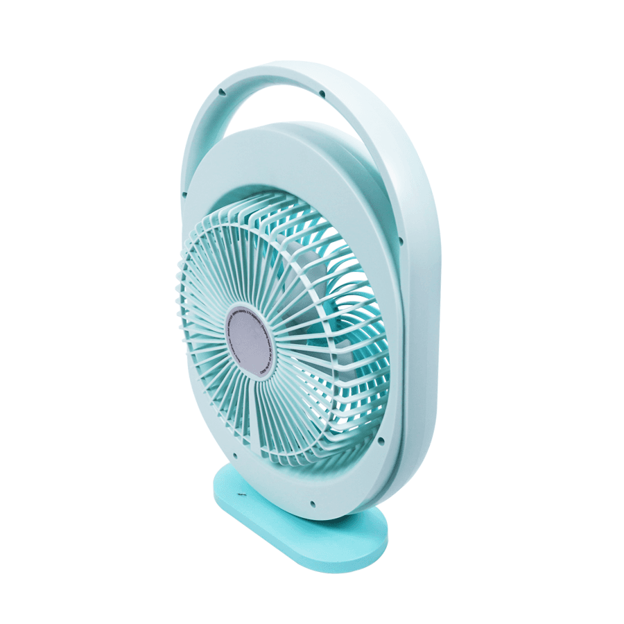 Quạt sạc hộp mini 6inch, có đèn LED
