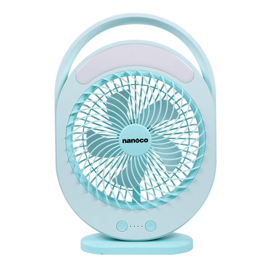 Quạt sạc hộp mini 6inch, có đèn LED