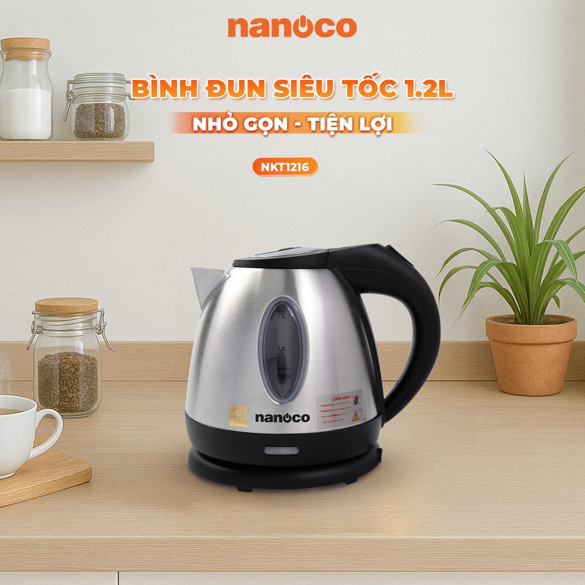 Bình đun siêu tốc 1216, inox 304,1.2L