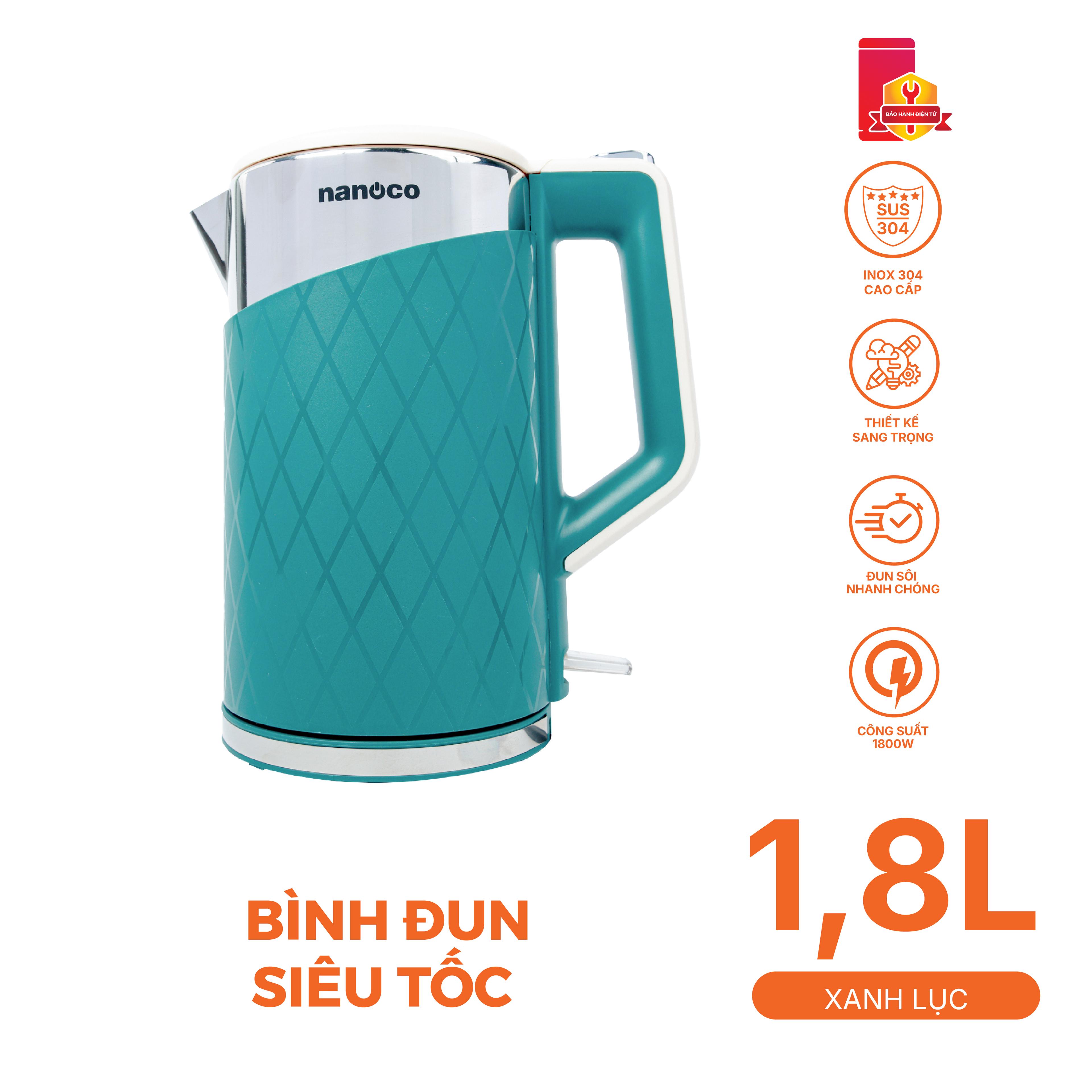 Bình đun siêu tốc inox, NKT1817