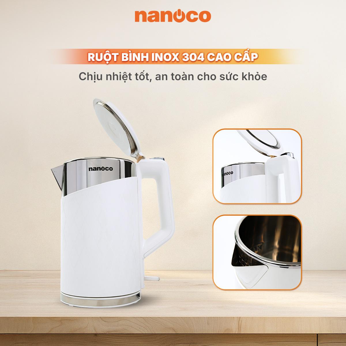 Bình đun siêu tốc inox, NKT1817