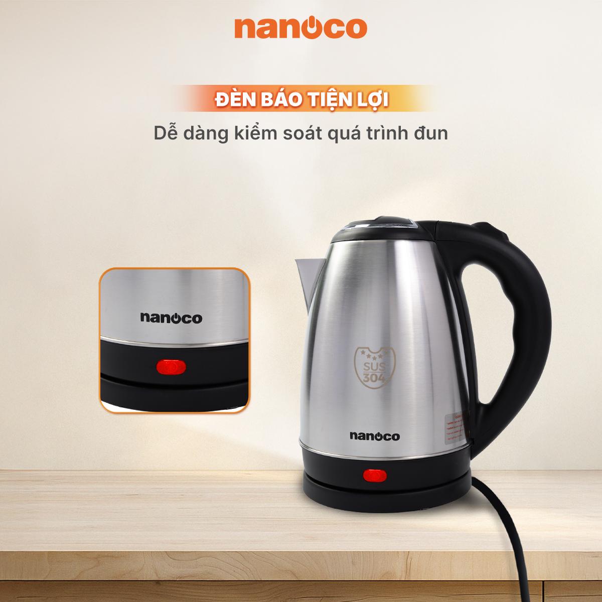 Bình đun siêu tốc inox,1.8L, nhám