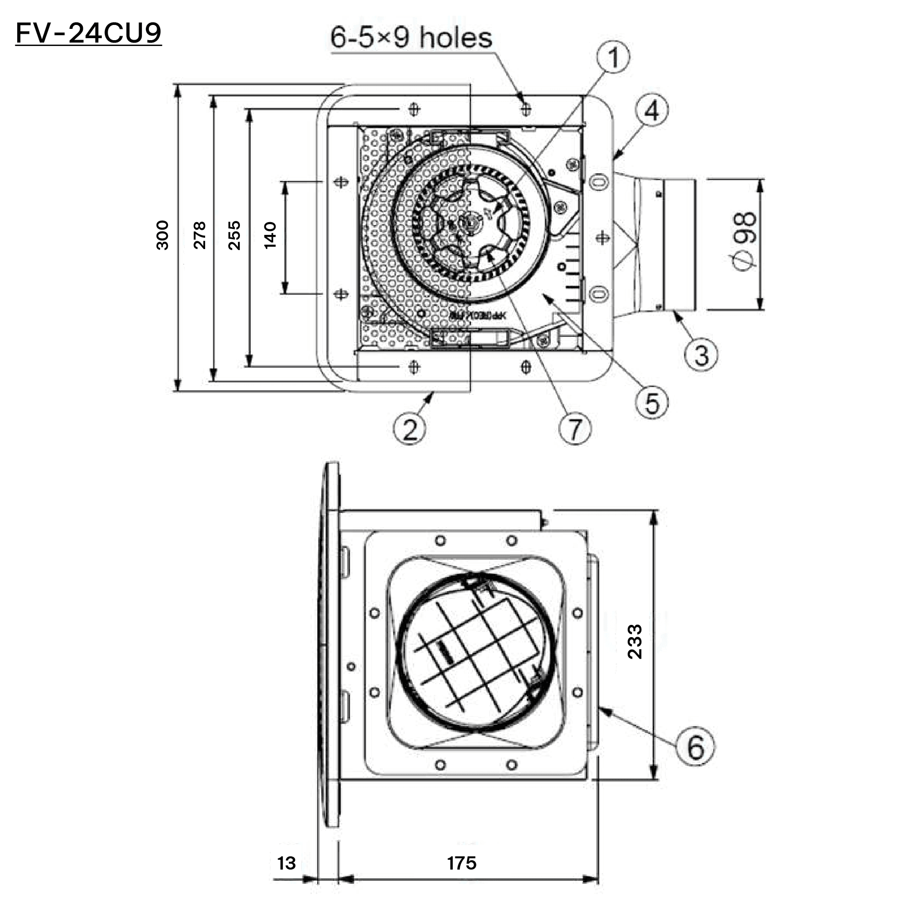 Quạt hút âm trần dùng với ống dẫn