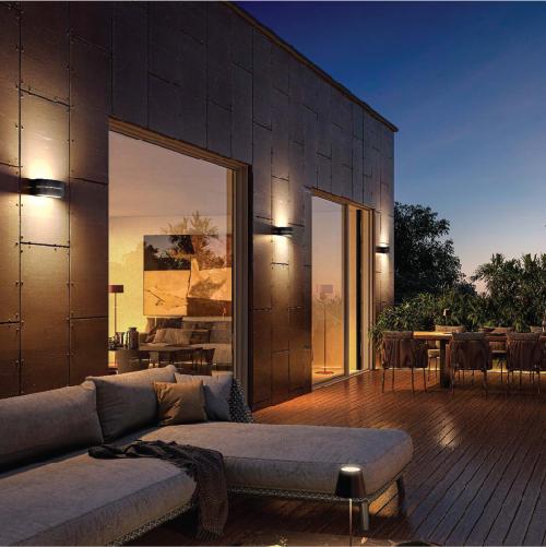 Đèn LED gắn tường dùng bulb E27 Outdoor Nanoco