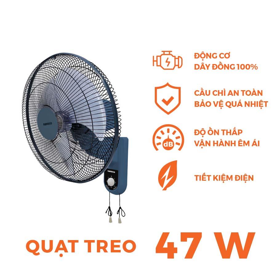 Quạt treo tường, 47W, NWF1611/12RC