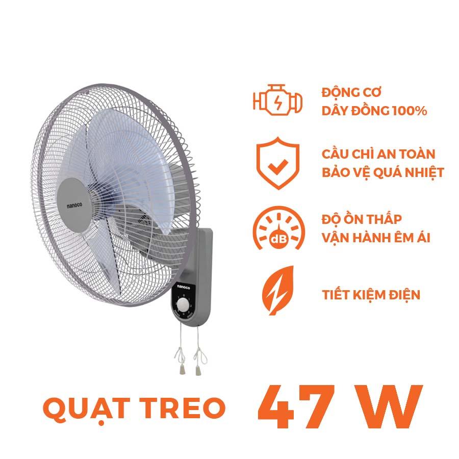 Nanoco Wall Fan NWF1611/12RC, 47W