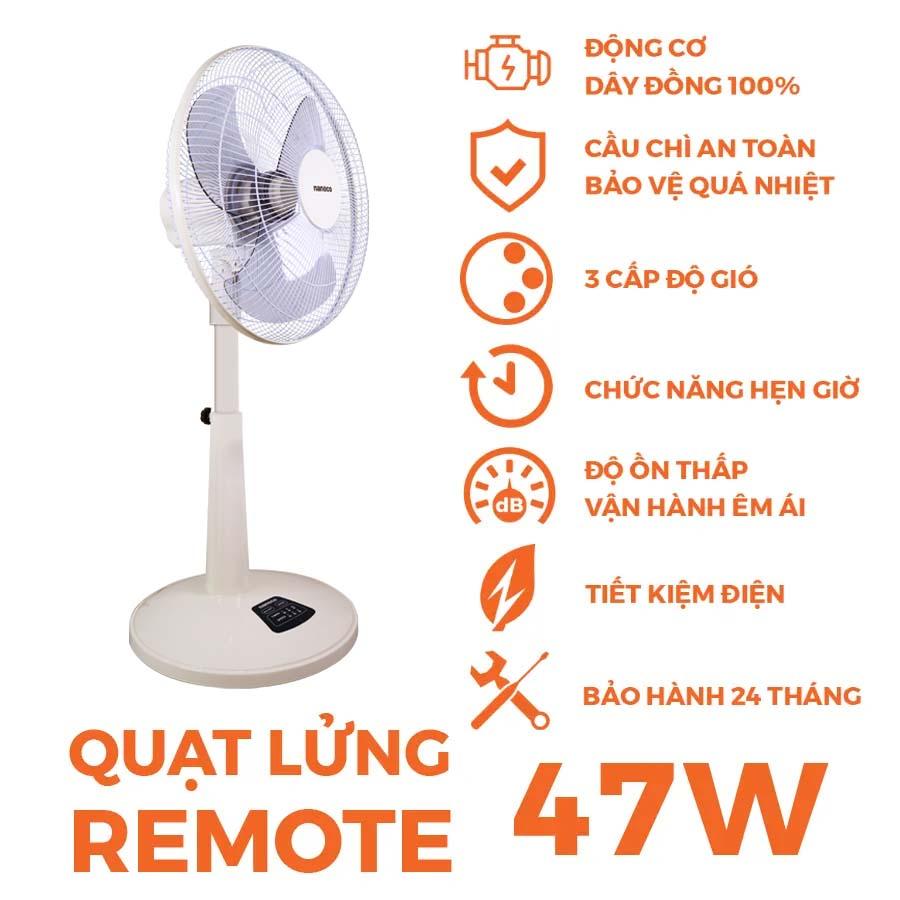 Quạt lửng nanoco, NLF1623/1624RC