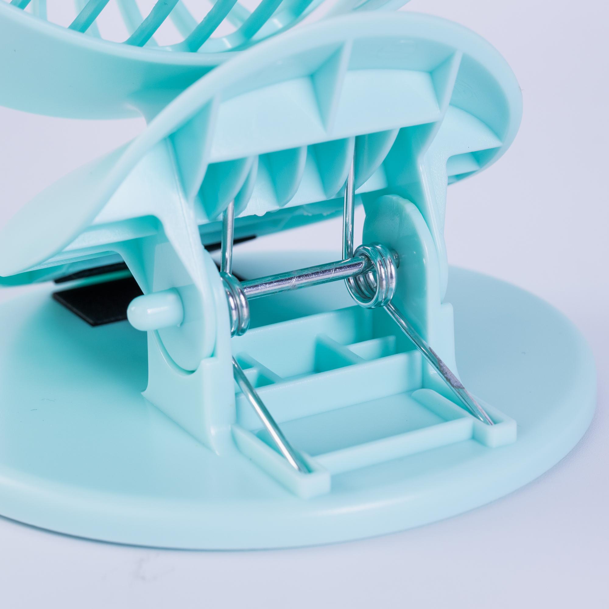 Quạt sạc kẹp 5inch, màu xanh