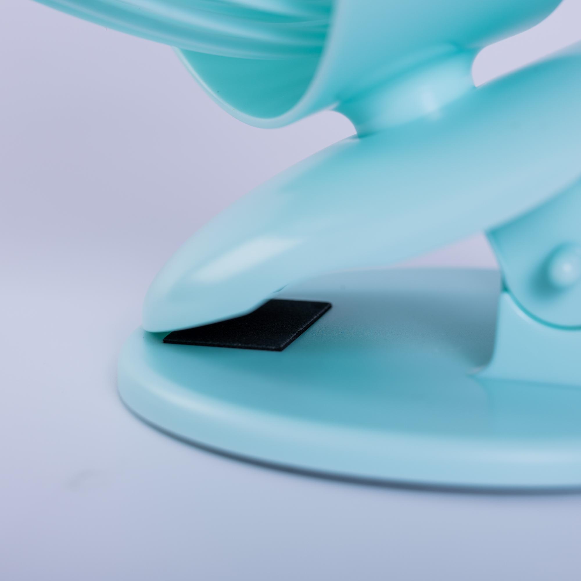 Quạt sạc kẹp 5inch, màu xanh