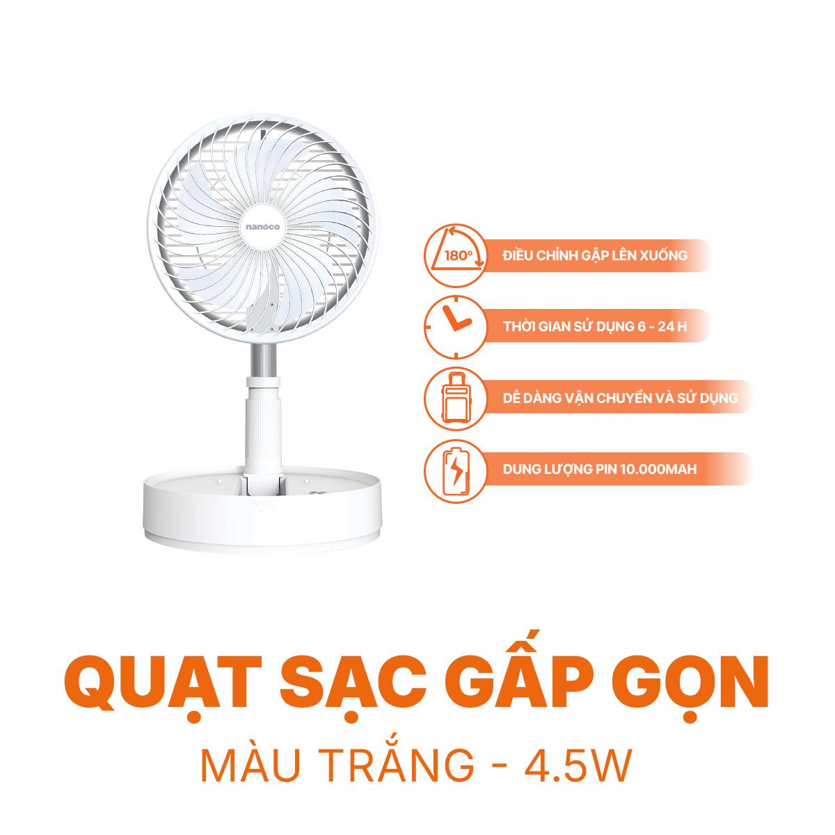Quạt sạc gấp gọn NFF1618