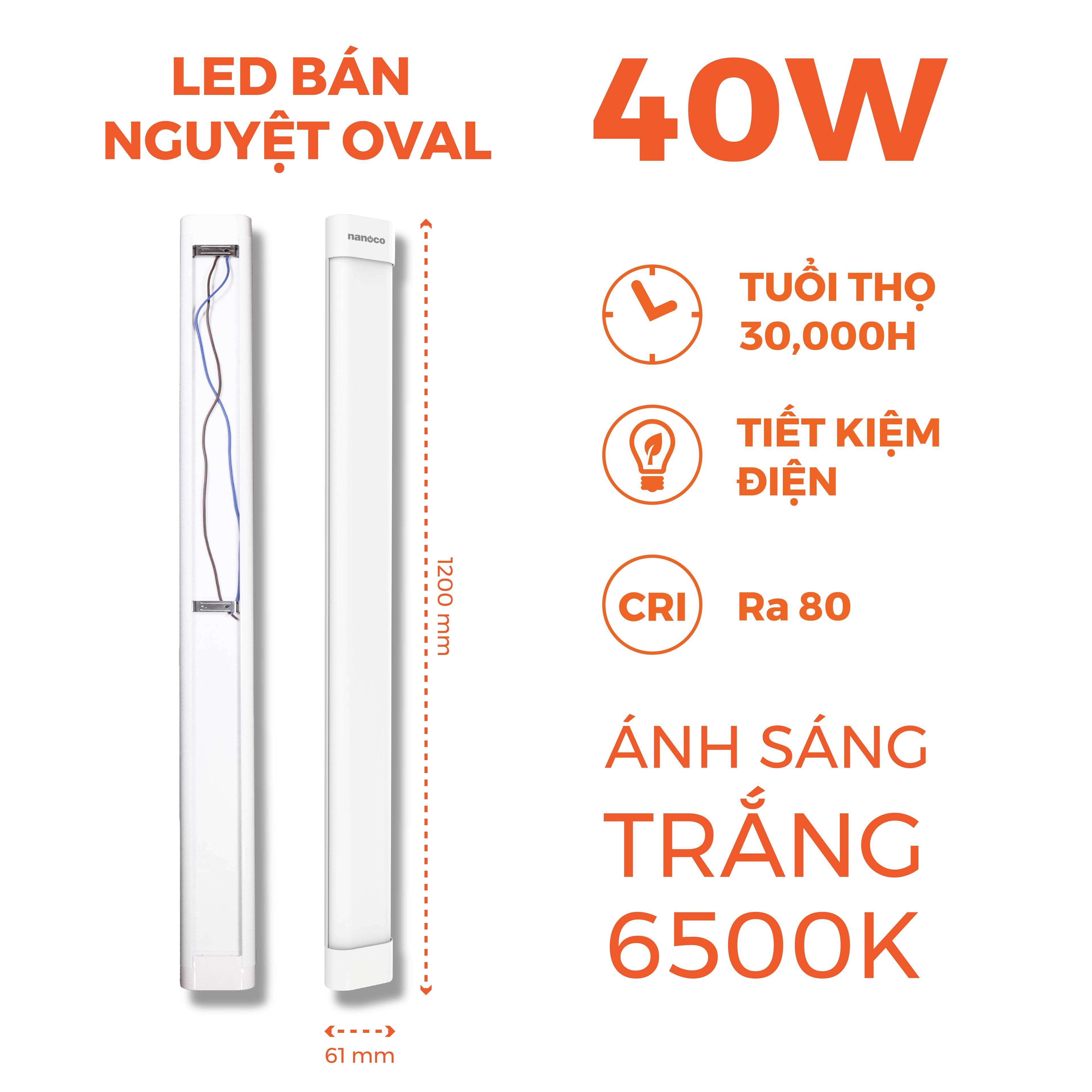 Đèn LED bán nguyệt Oval Nanoco