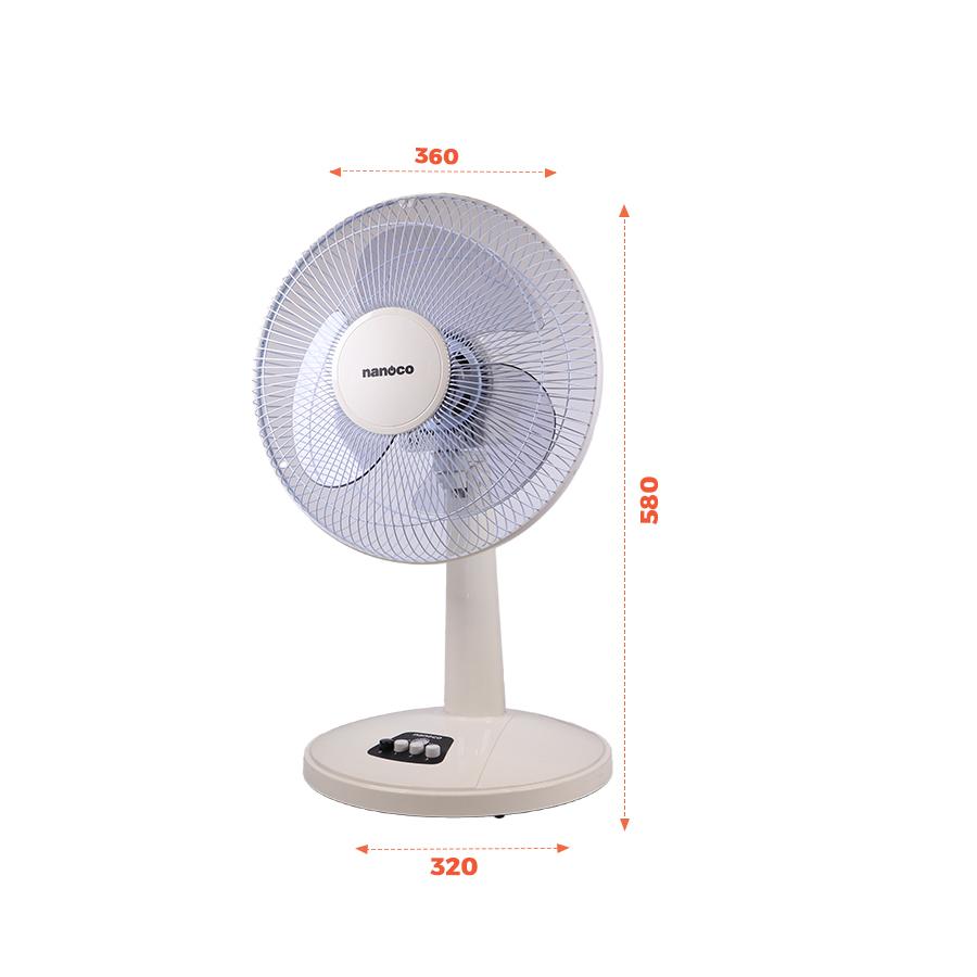 Quạt bàn Nanoco, 30W, NTF1209