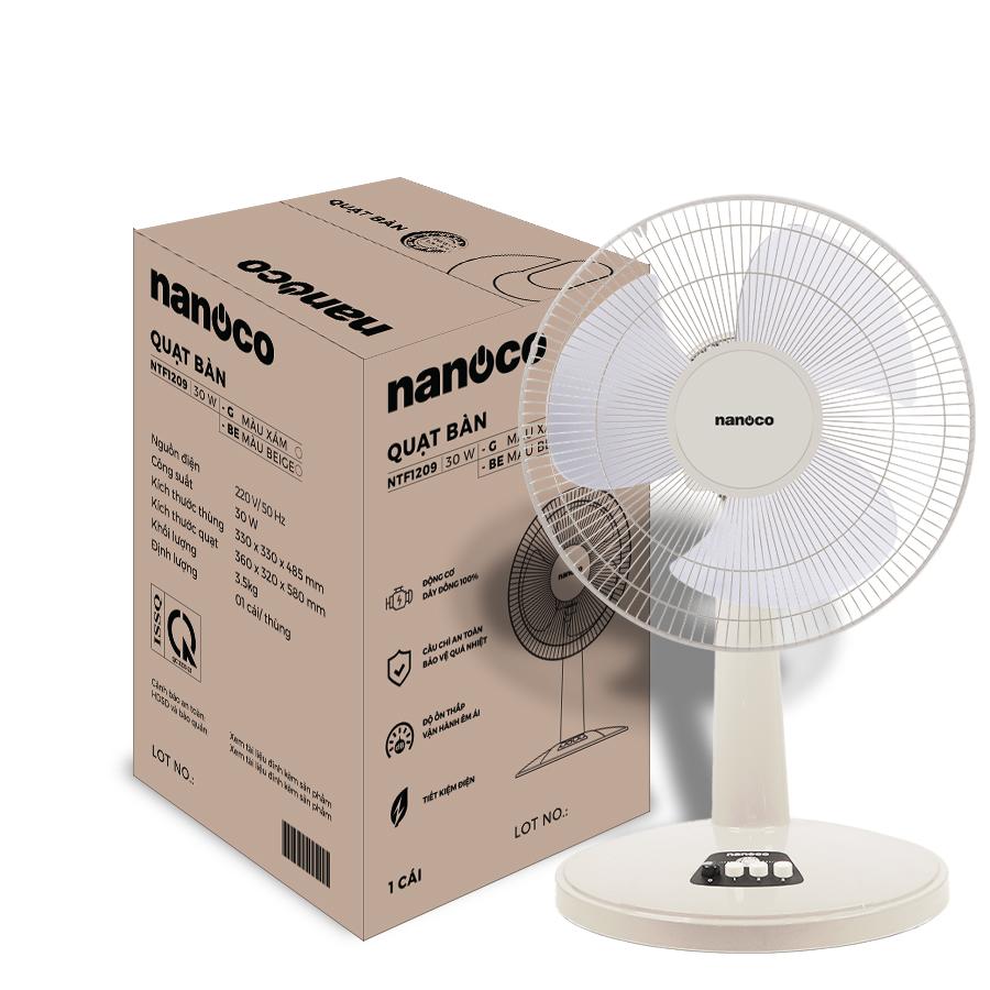 Quạt bàn Nanoco, 30W, NTF1209