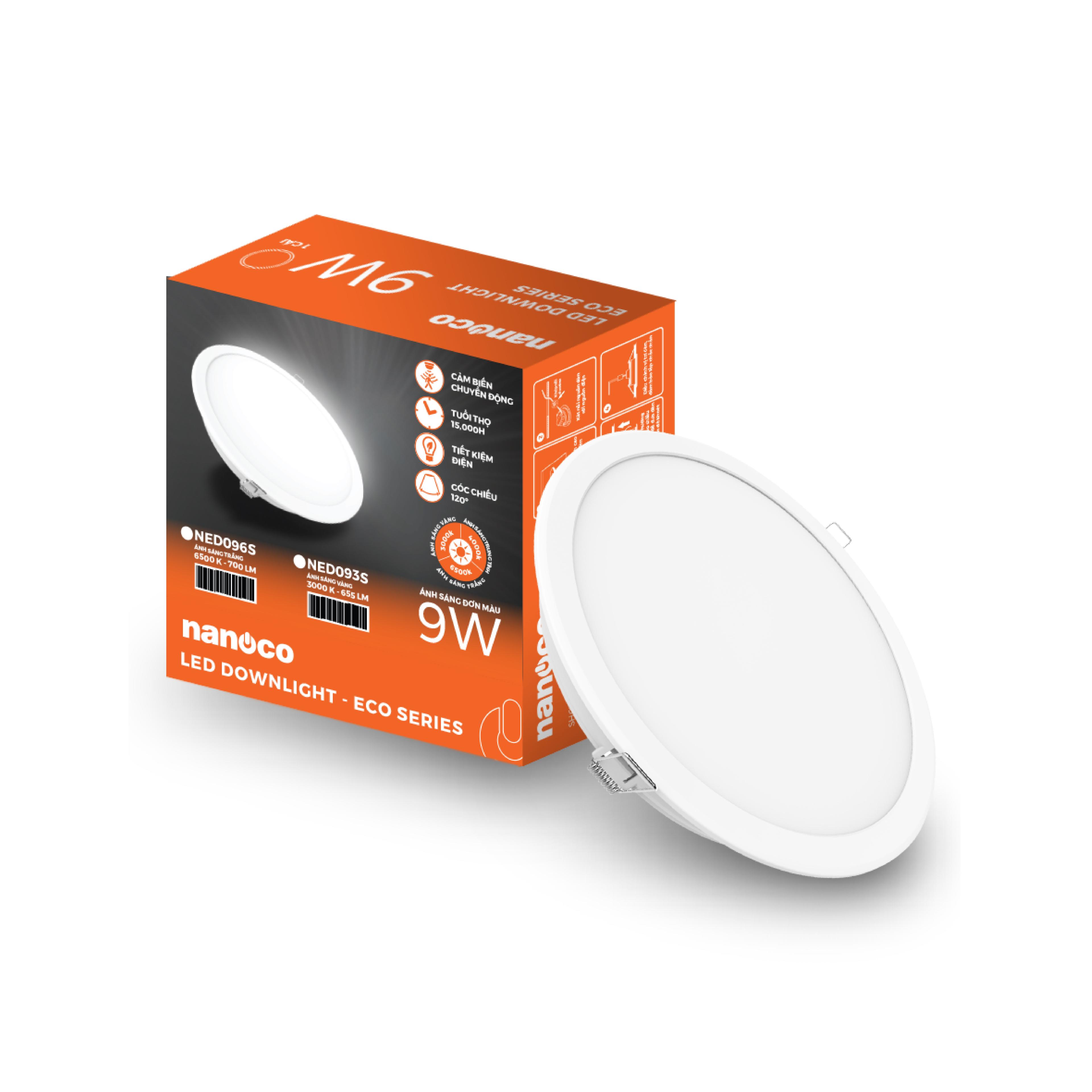Đèn downlight cảm biến ECO series Nanoco