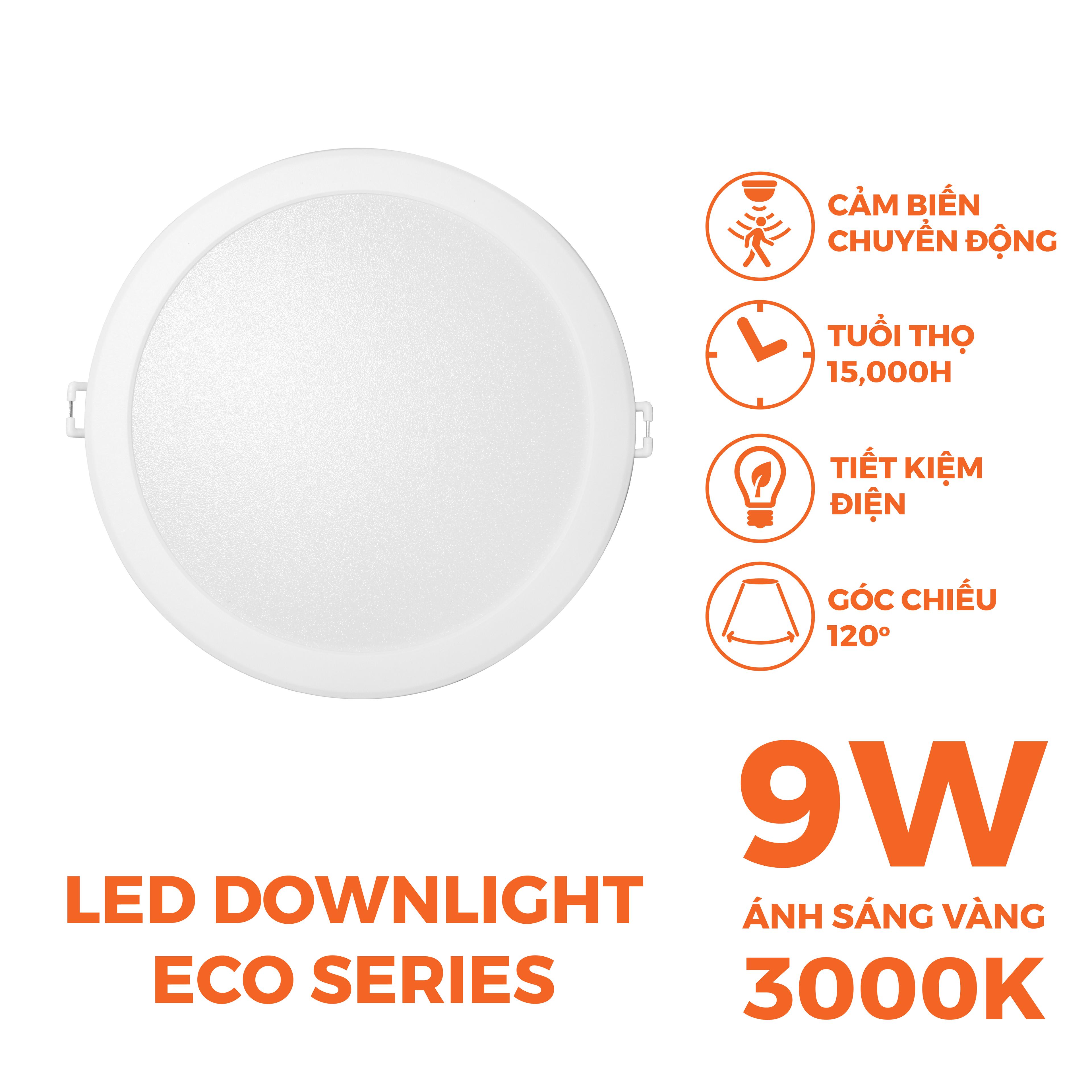 Đèn downlight cảm biến ECO series Nanoco