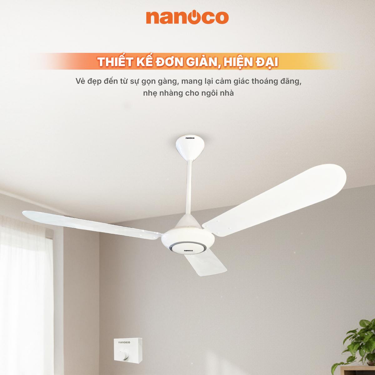 Quạt trần 3 cánh nhôm, ti 40 cm