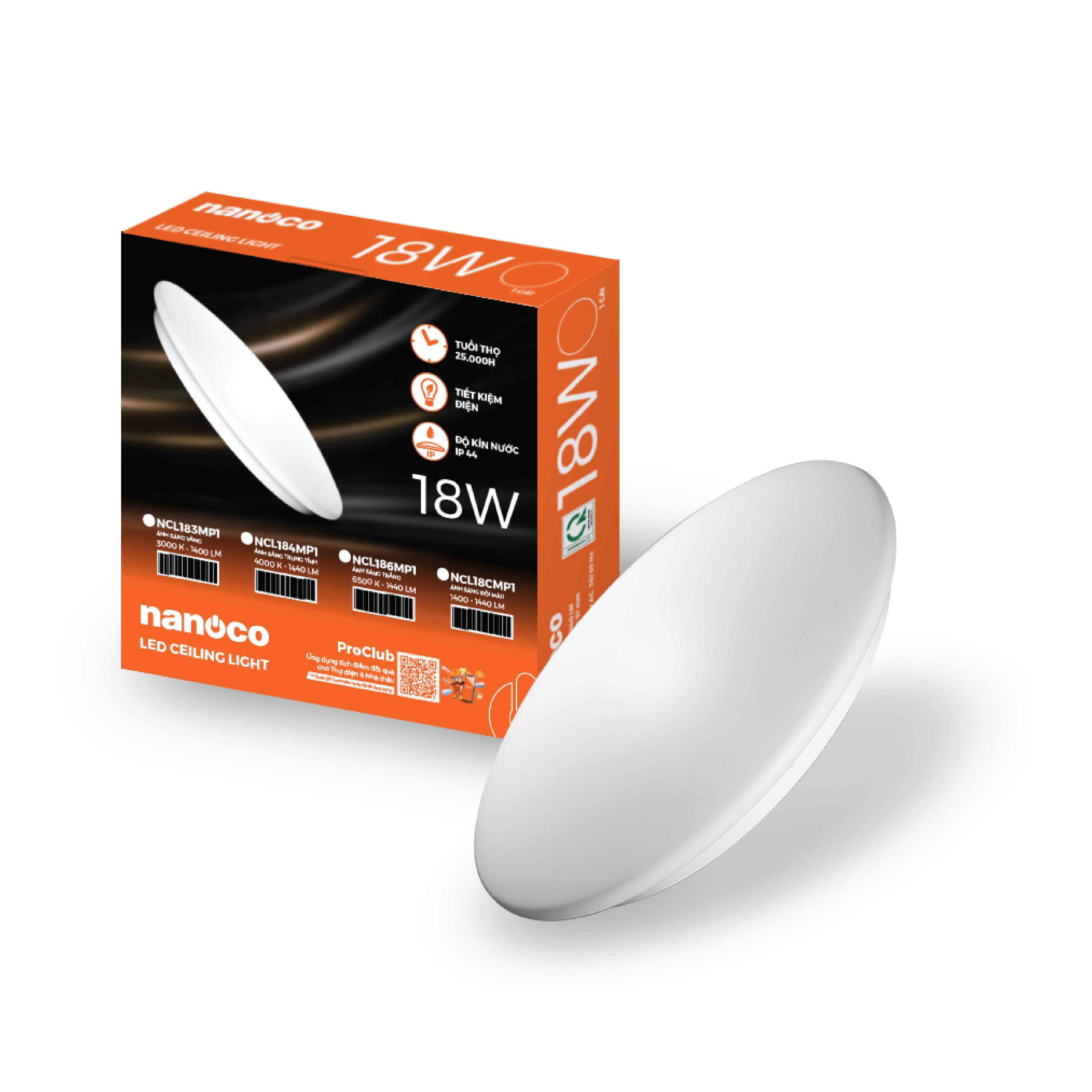 Đèn trần chống ẩm Nanoco IP44