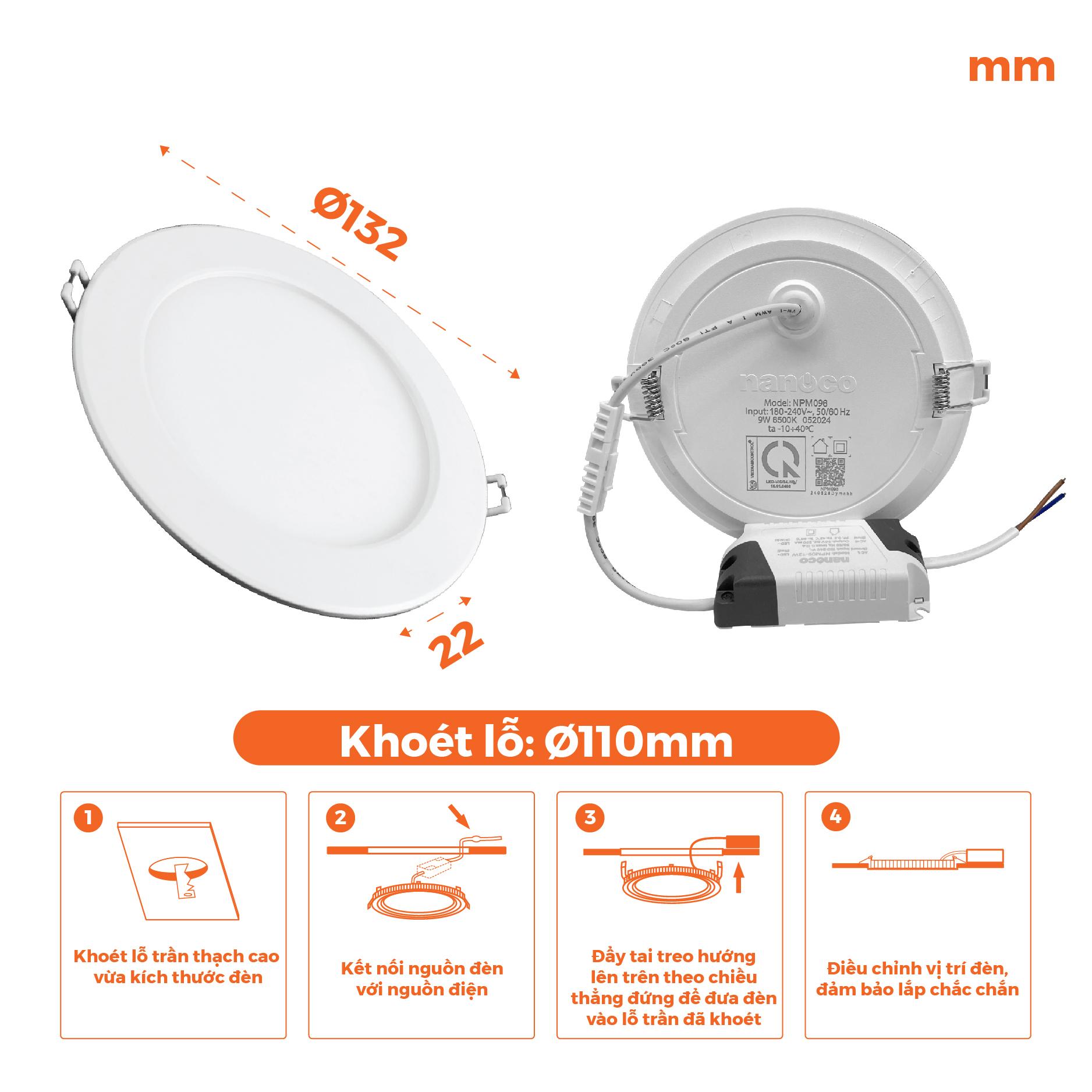 Đèn Slim Panel Nanoco - Mira series