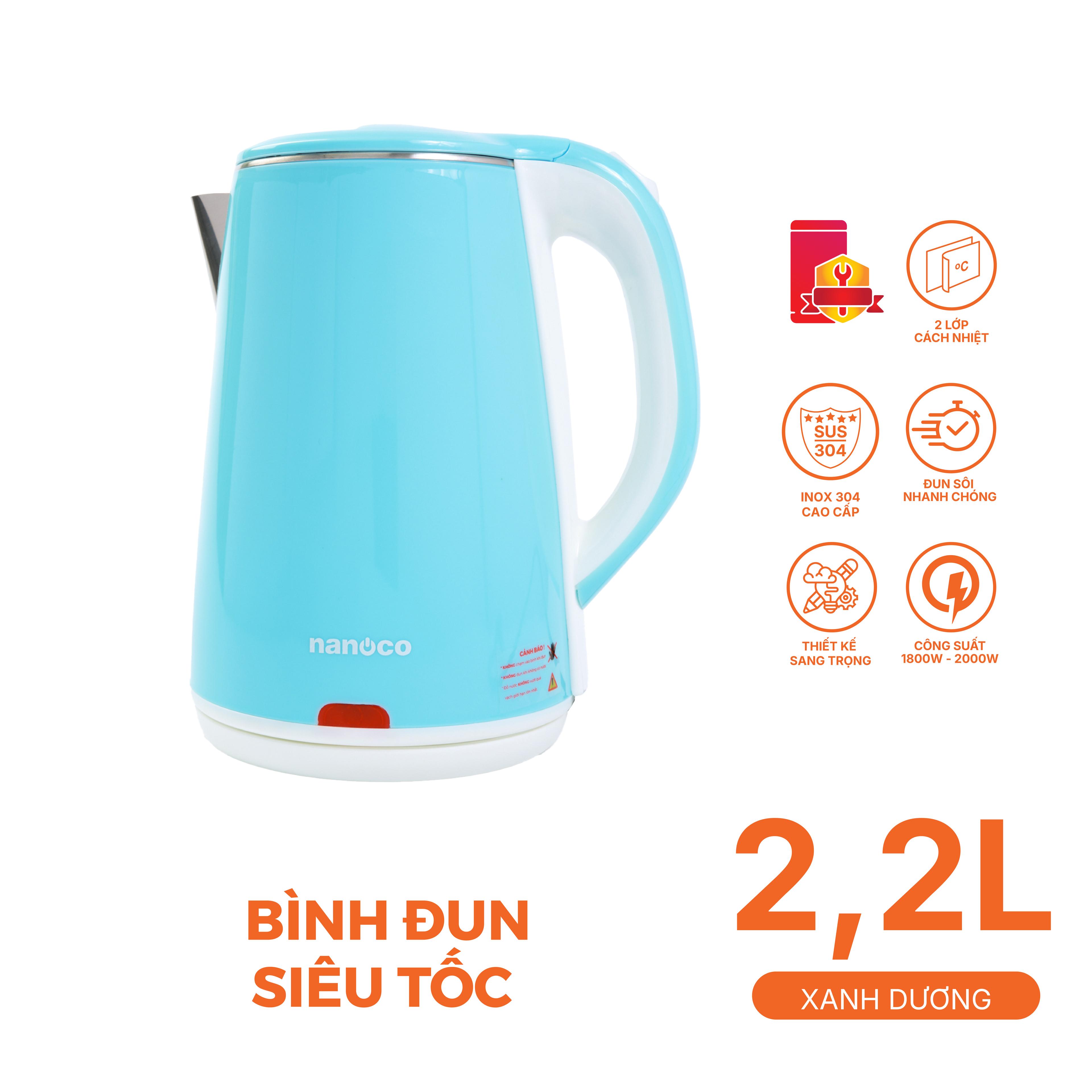 Bình đun siêu tốc inox, NKT2241B