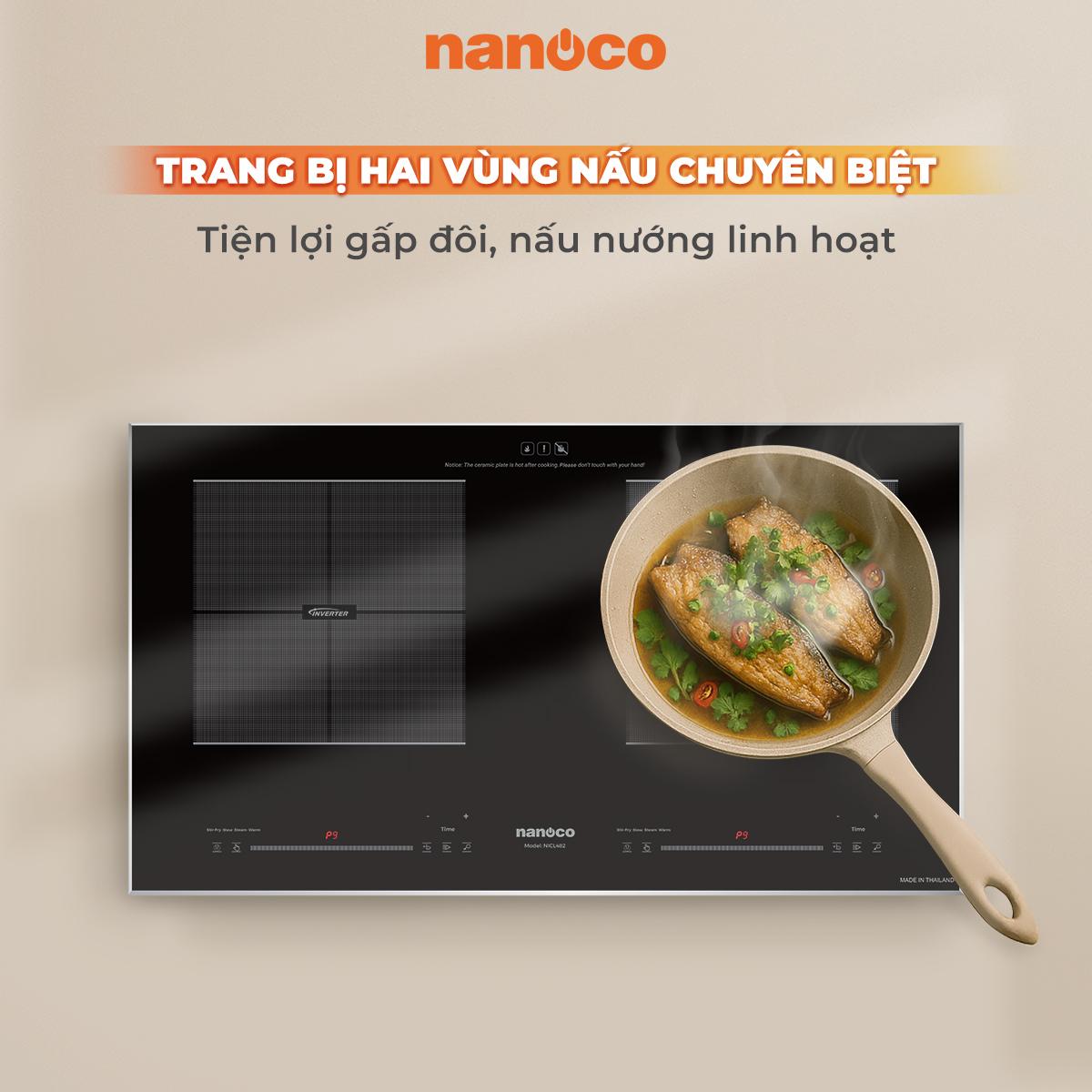Bếp điện từ đôi Nanoco, NICL482