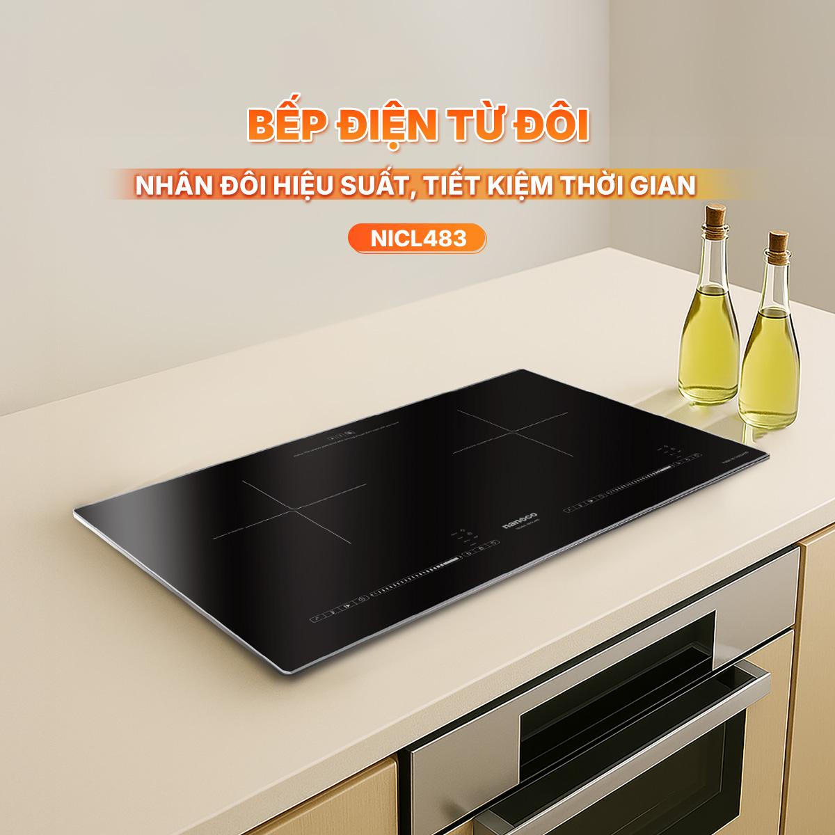 Bếp điện từ đôi Nanoco, NICL483