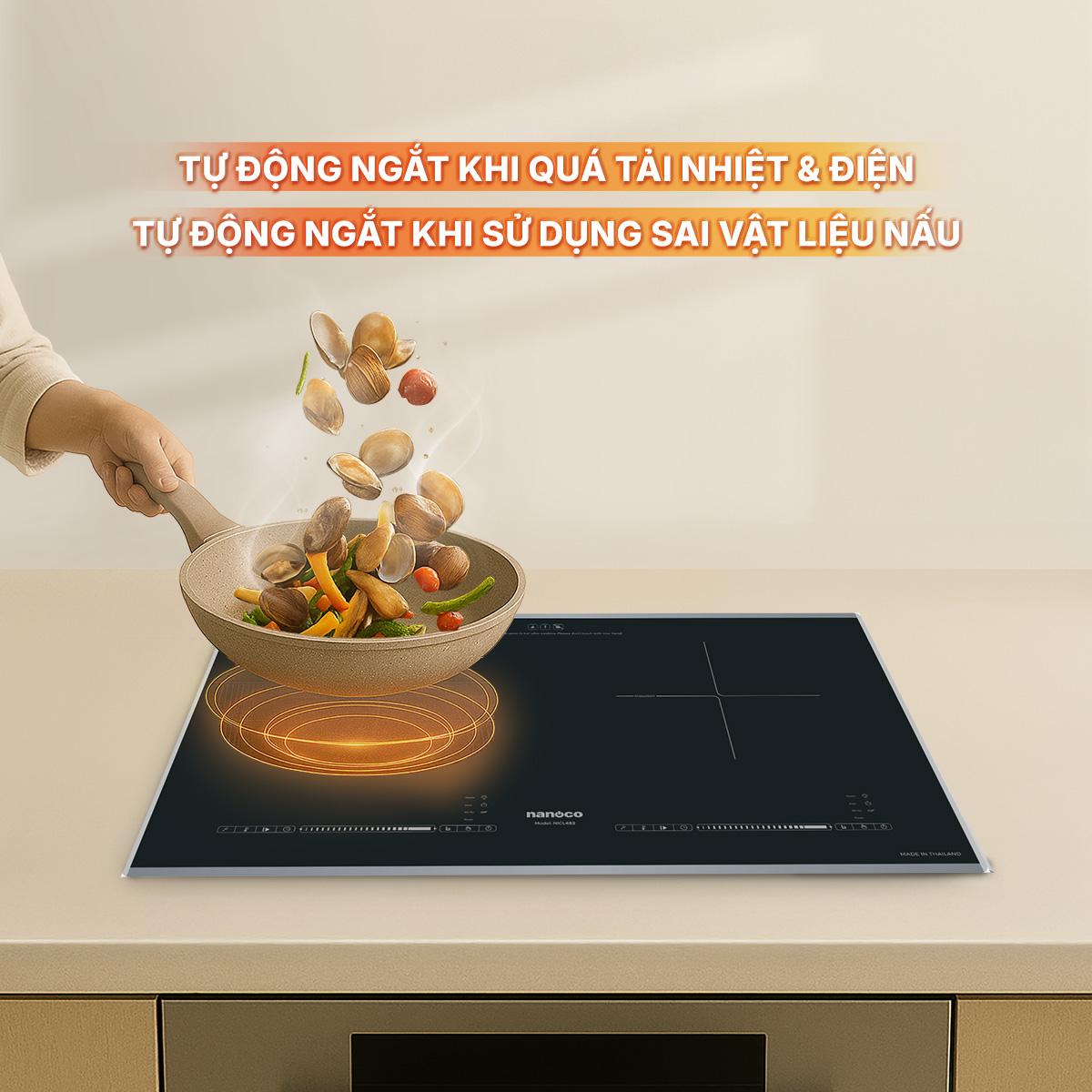 Bếp điện từ đôi Nanoco, NICL483