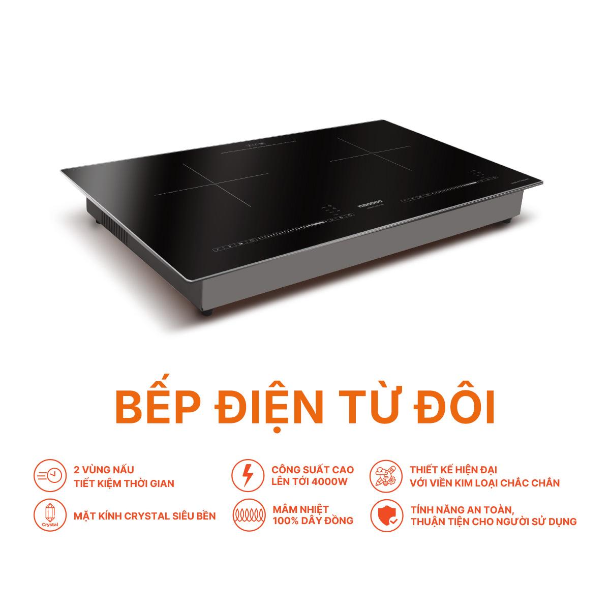 Bếp điện từ đôi Nanoco, NICL483