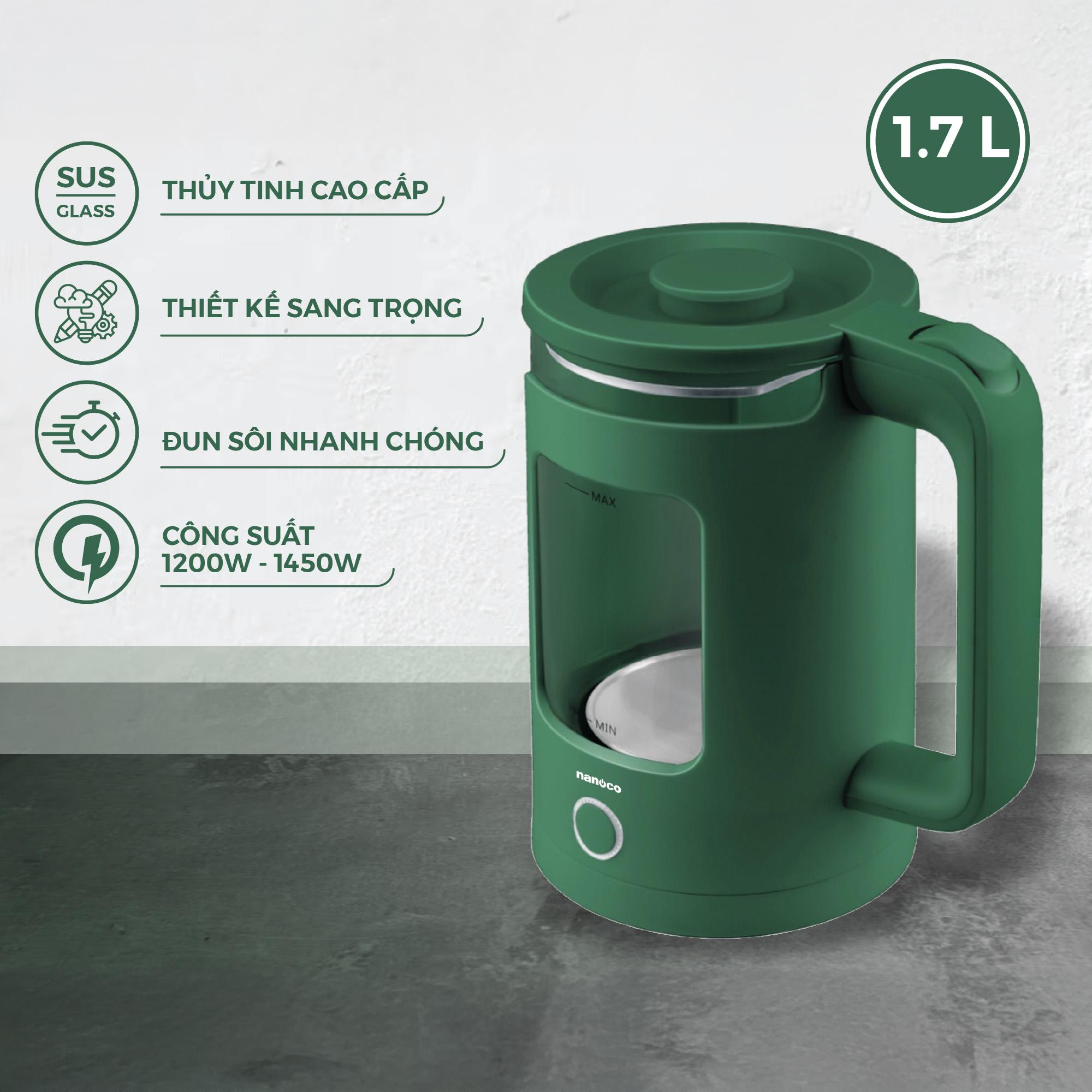 Bình đun siêu tốc thủy tinh, NKT1761