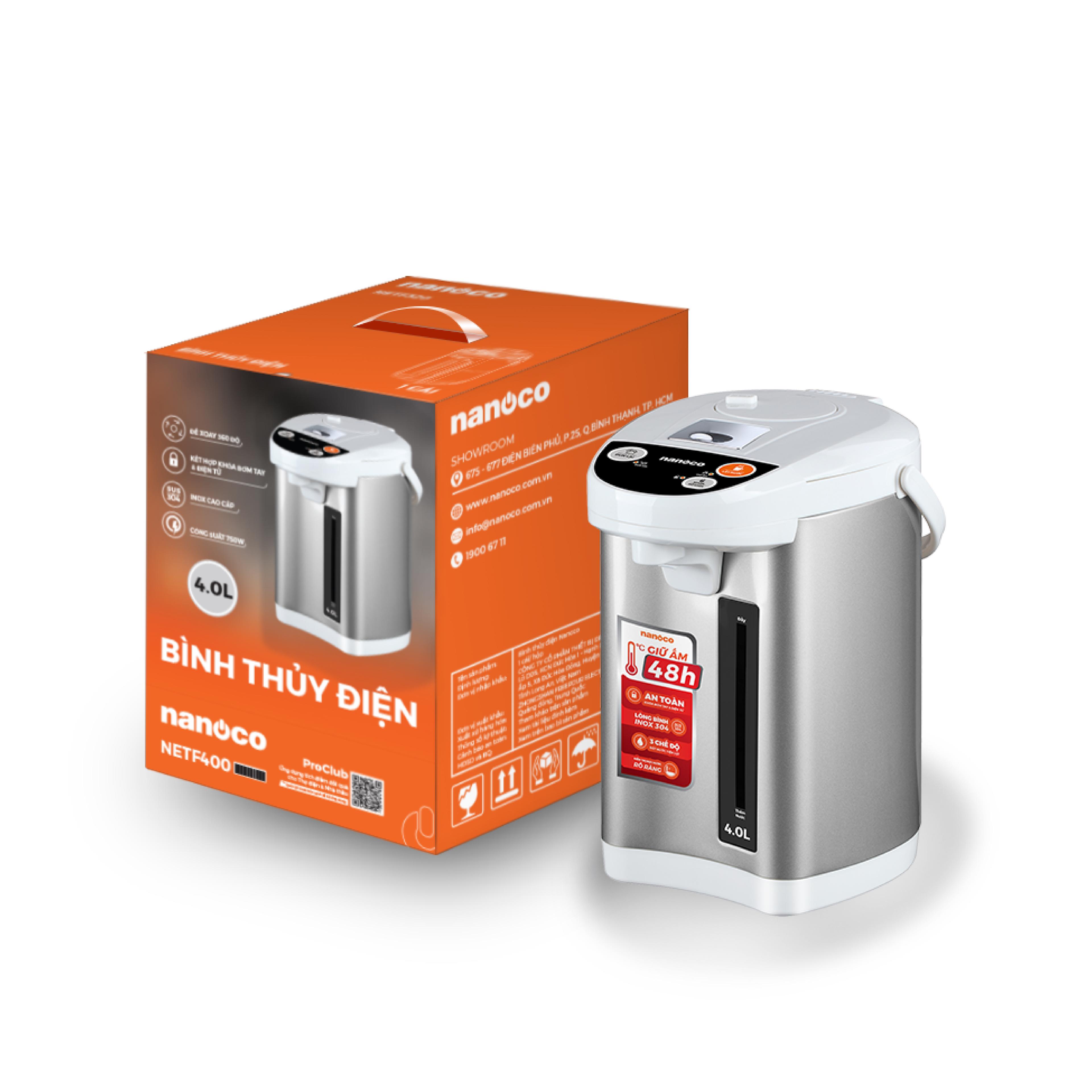 Bình thủy điện, 4.0L, NETF400