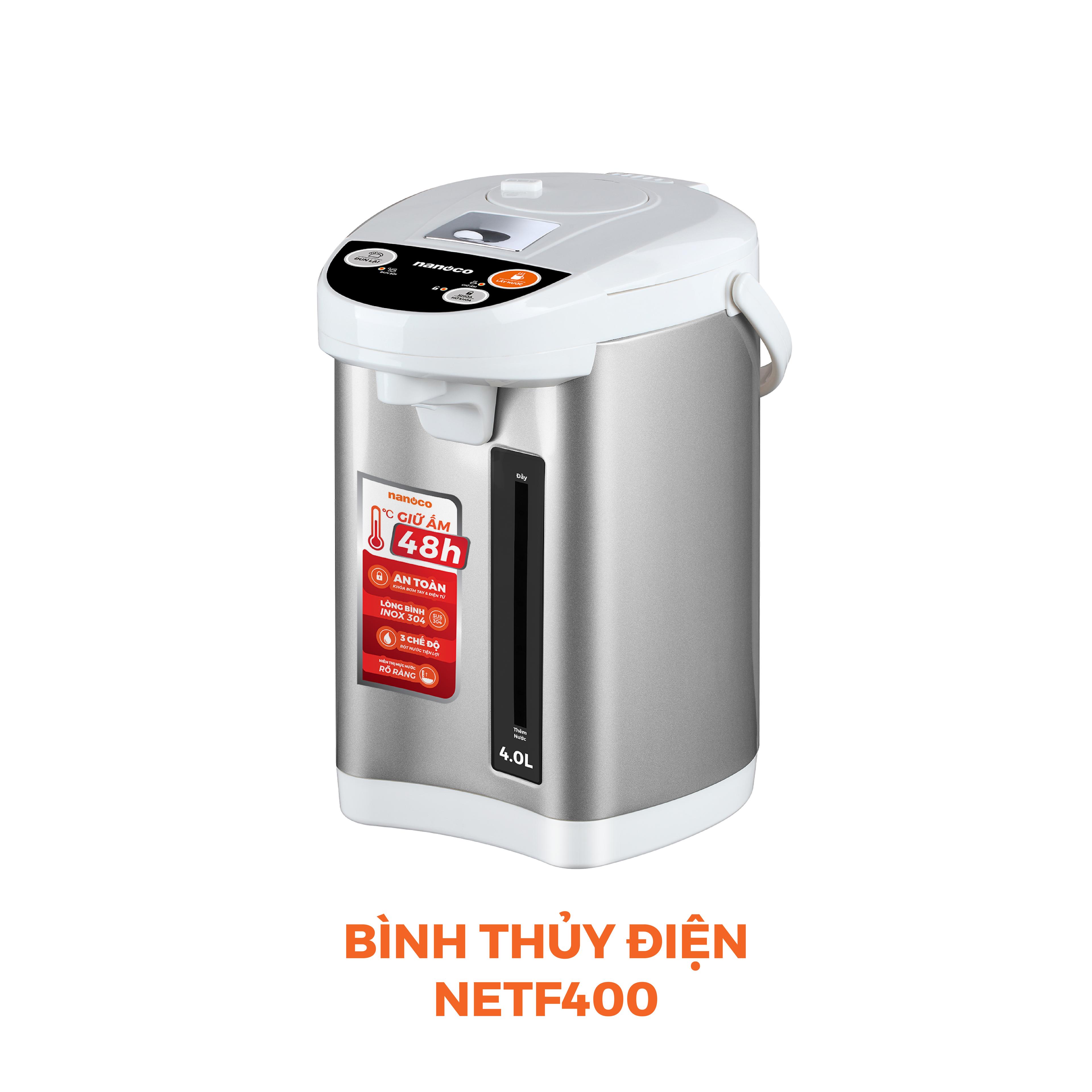 Bình thủy điện, 4.0L, NETF400