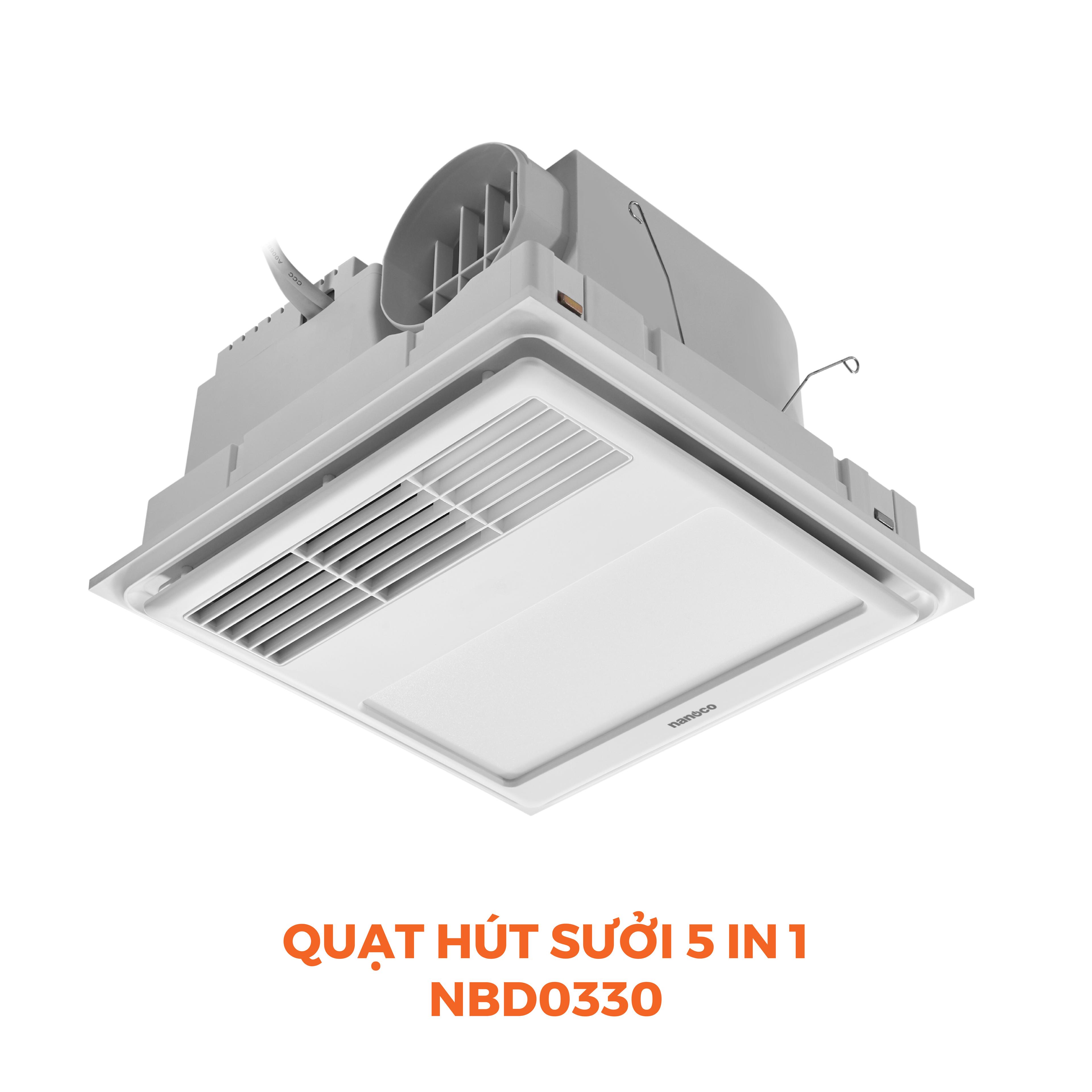 Máy hút sưởi 5in1, có remote, lỗ khoét 275x275 mm