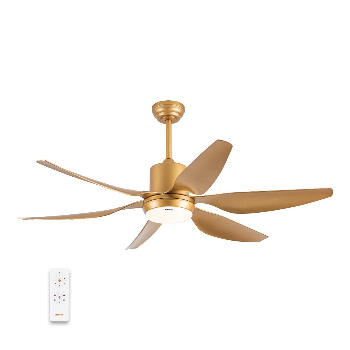 6-Blade Ceiling Fan with LED Light