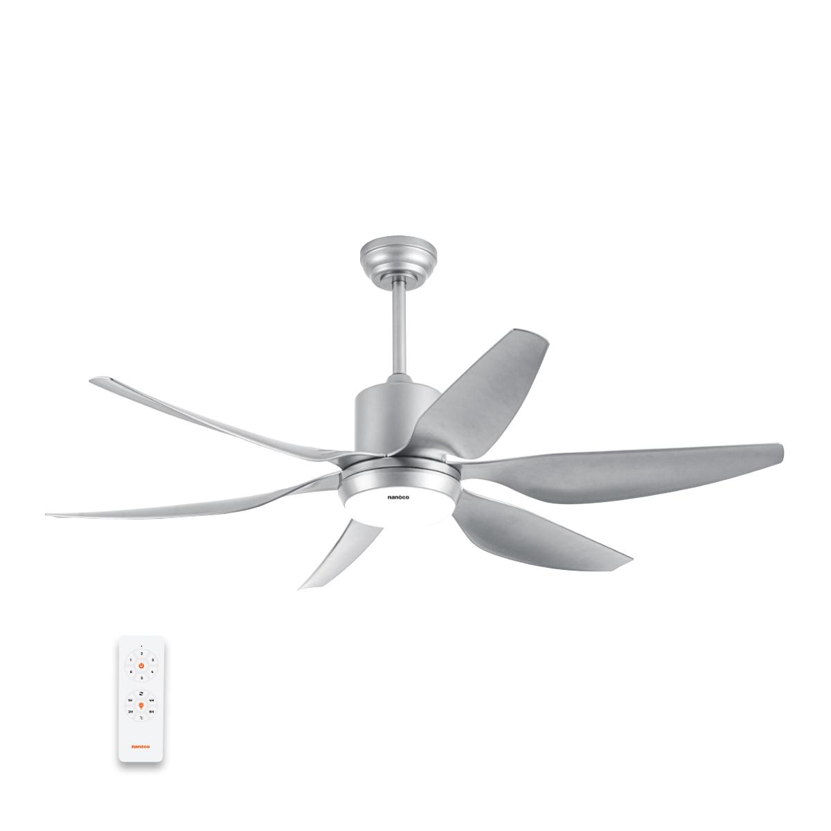 Quạt trần 6 cánh - Đèn Led