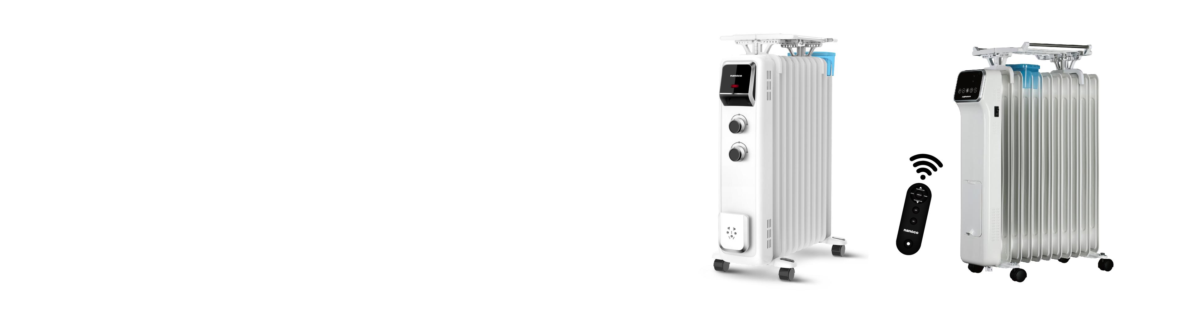 Máy sưởi dầu 2600W, 13 thanh nhiệt, cảm ứng - remote