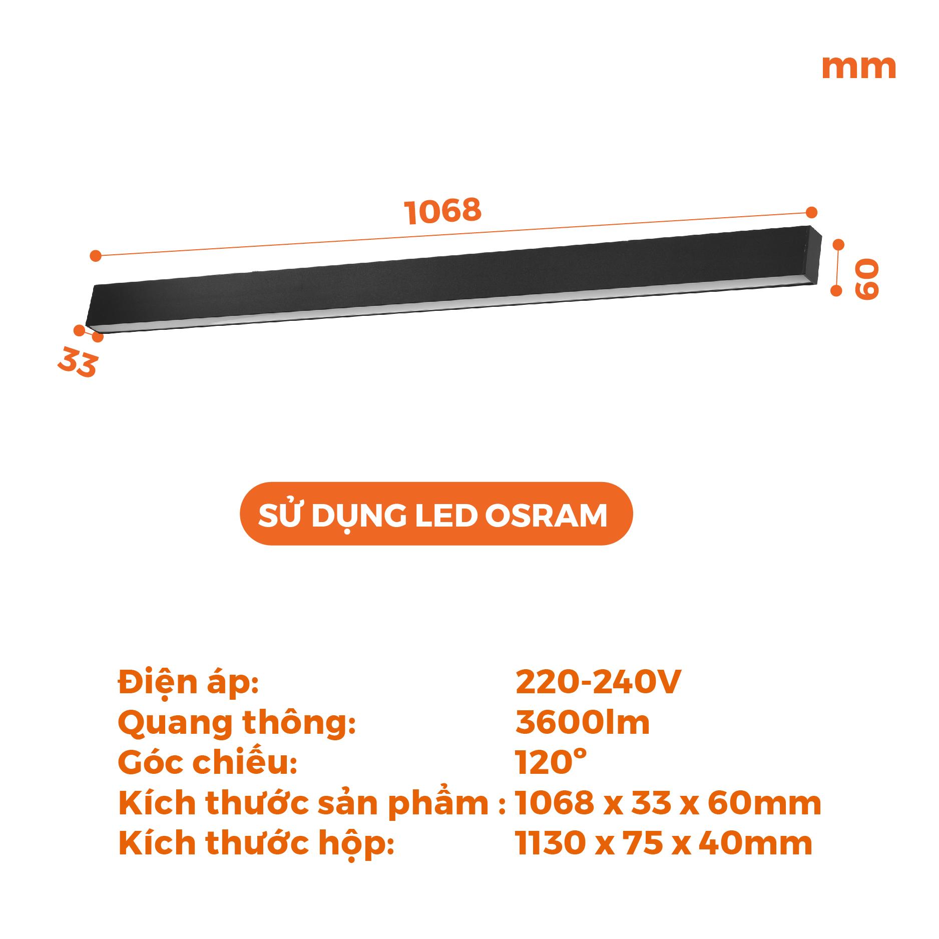 Đèn LED thả trần Linear Nanoco