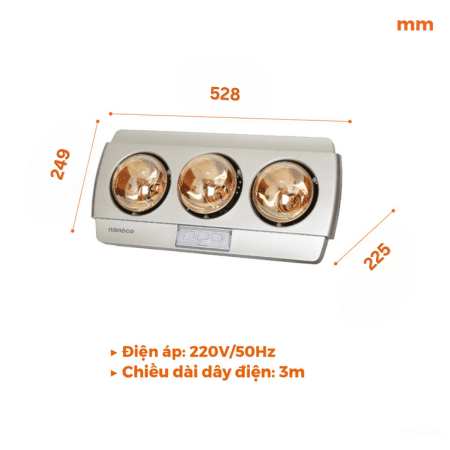 Nanoco Wall-mounted Bathroom Heater Lamp