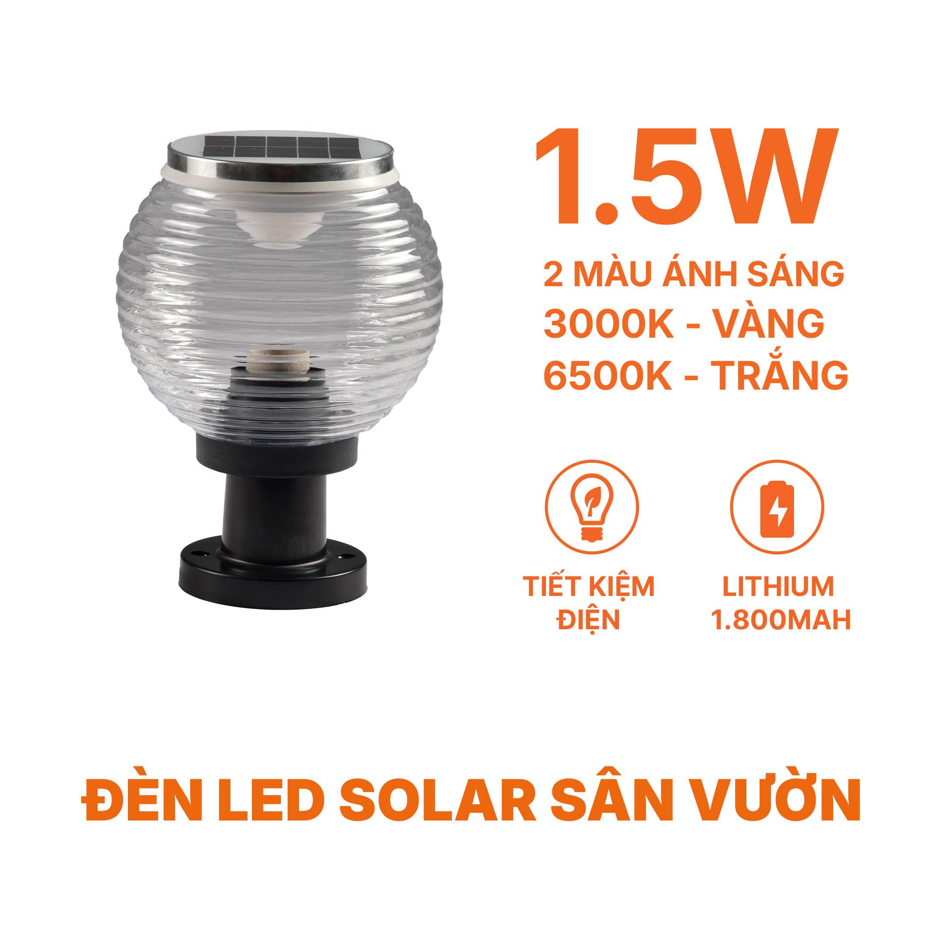 Đèn solar sân vườn IP65 Outdoor Nanoco